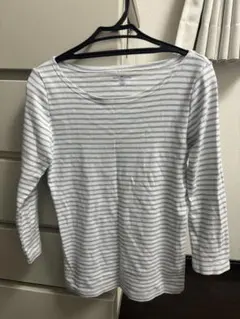 Brandy Melville ボーダー長袖トップス ブルー