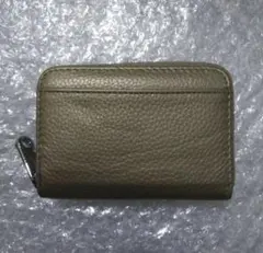 新品未使用 スキミング防止 カードケース 本革 ジャバラ ゴールド系統