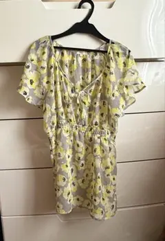 HusHusH チュニック トップス 花柄 シースルー