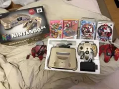 Nintendo 64 本体 コントローラー2台、カセット4本付