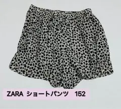 ZARA 黒い花柄ショートパンツ size152 used品