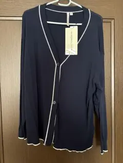 HK WORKS LONDON ネイビー 長袖カーディガン M