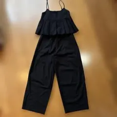 セットアップ ペプラムキャミソール ワイドパンツ