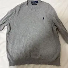 Polo by Ralph Lauren グレー Vネック セーター L