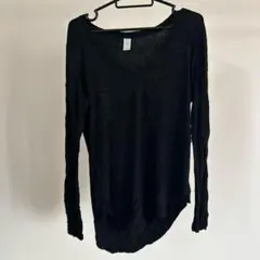 OLD NAVY ブラック Vネック 長袖 Tシャツ M