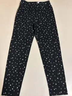 黒ドット柄キッズレギンス 120cm ユニクロ