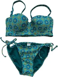 OLD NAVY ビキニ 水着 セパレート レディース S 幾何学柄 グリーンのサムネイル