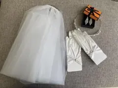 ウェディング　ベール・ティアラ・ピアス・手袋のセット　結婚式　ブライダル