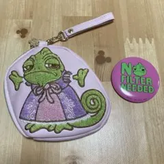 【美品】パスカル刺繍ポーチ ミラー付き