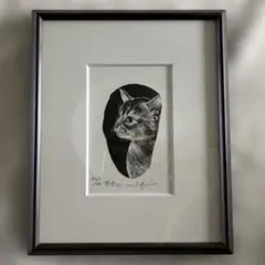 Andrew Cowley ￼版画　猫限定版　シルエット画 AndrewCowley黒猫の絵 - メルカリ