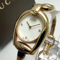 稼動】 箱付 GUCCI 腕時計 ホースビット 139.5 ゴールド シェル - メルカリ