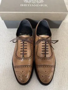 ☆極美品箱付☆ SHETLANDFOX コベントリー　セミブローグ