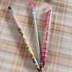 平成レトロ　キャラクター柄の鉛筆とシャープペンセット