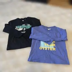 長袖カットソー 2枚セット 黒　紫