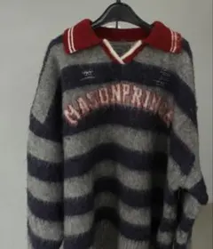 オーバーサイズ ポロネックボーダーニット MY0292【MASONPRINCE】