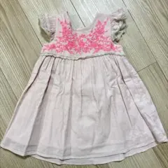 baby gap 18-24 90センチ　ベビーギャップ　袖フリルワンピース