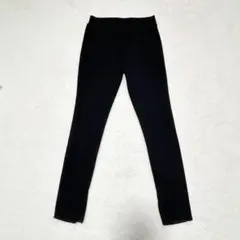 GU リブスリット　レギンスパンツ　ウエストゴム　ストレッチ　Ｍ　ブラックのサムネイル