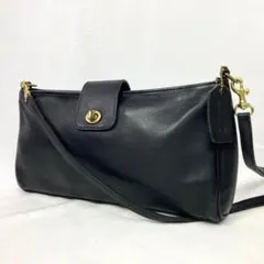 オールドコーチ　ショルダーバッグ　斜め掛け　ターンロック　9818 ブラック