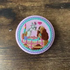 Disney Characters 刺繍缶バッジ わんわん物語