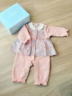 bebe リバティファブリック ロンパース 70