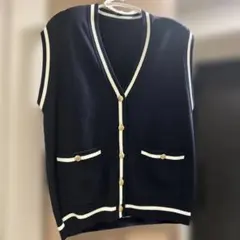 Spick & Span ネイビー ニットベスト