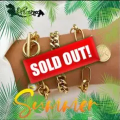 ブレスレット　３点セット　ゴールド　コイン　パール　チェーン　商品新入荷