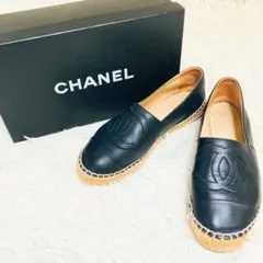 美品✨ シャネル パンプス ココマーク エスパドリーユ ブラック 37のサムネイル