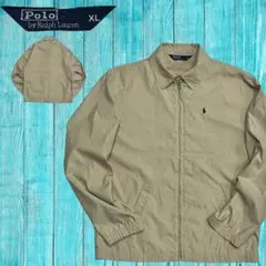 【人気XL】ポロラルフローレン スイングトップ カーキ 刺繍ポニー 古着 90s