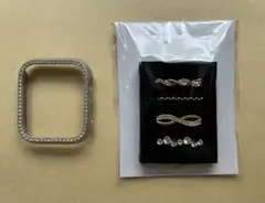 Apple Watch キラキラカバー & ベルトチャームセット【一部未使用】