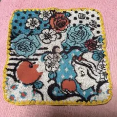 ディズニー　白雪姫　花柄　タオルハンカチ