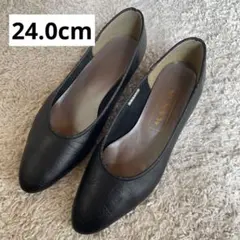 パンプス 黒 24.0 cm スーツ