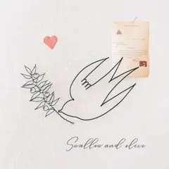 ✧︎人気✧︎ ワイヤークラフト *幸せを運ぶツバメとオリーブの枝葉* 北欧