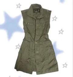 ノースリーブシャツ ワンピース Y2K グランジ 平成 森ガール レイヤード