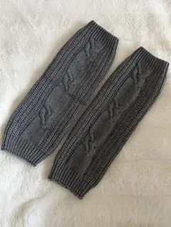 DORÉ DORÉ ケーブル編み レッグウォーマー グレー