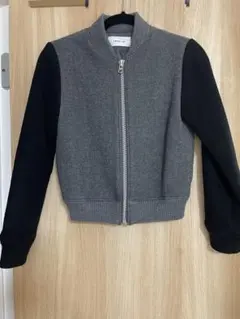 FRAY I.D 羊毛飛行員夾克 灰色/黑色 雜誌刊載