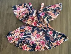 TeddyShop 水着　ネイビー×ピンク　体型カバー　Lサイズ