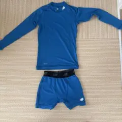 New Balance インナーシャツ パンツ上下セット　ブルー　130