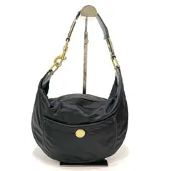 COACH コーチ 黒 ショルダーバッグ ナイロン タッセル付き