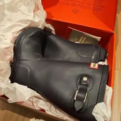 HUNTER ネイビー バックル付き長靴☆子供用☆UK10