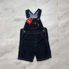 新品未使用　miki house ダークブルーオーバーオール　70cm〜80cm