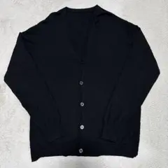 無印良品 ウール100% Vネックカーディガン 黒 XL ゆったりめ