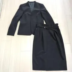 23区 スカートスーツ セットアップ ノーカラー ネイビー 38 - メルカリ
