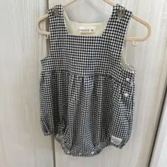 バースデイ　conoco ギンガムチェック　ベビーロンパース