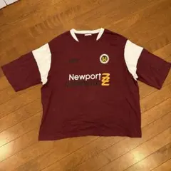 Newport Unite Wales サッカーシャツ バーガンディ