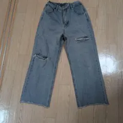 ダメージ加工 ワイドデニムパンツのサムネイル