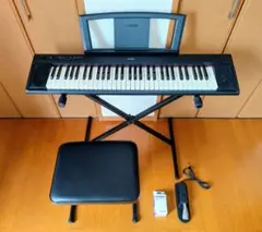 YAMAHA piaggero NP-12WH ペダル スタンド イス付 YAMAHA piaggero NP-12WH ペダル スタンド イス付 - メルカリ