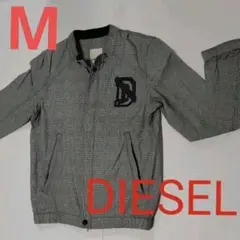 DIESEL ディーゼル ライダース ジャケット グレー チェック柄 M