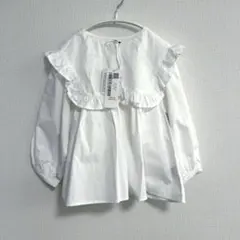 【新品タグ付】coca/スクエアフリル襟パフスリーブブラウス