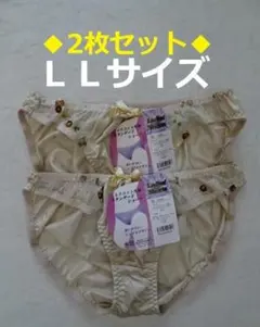 C360★【匿名配送】レディース ショーツ 2枚セット(ベージュ系)LL