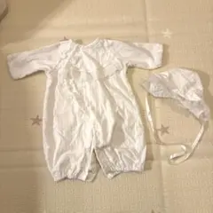セレモニードレス✳︎ホワイトロンパースと帽子セット